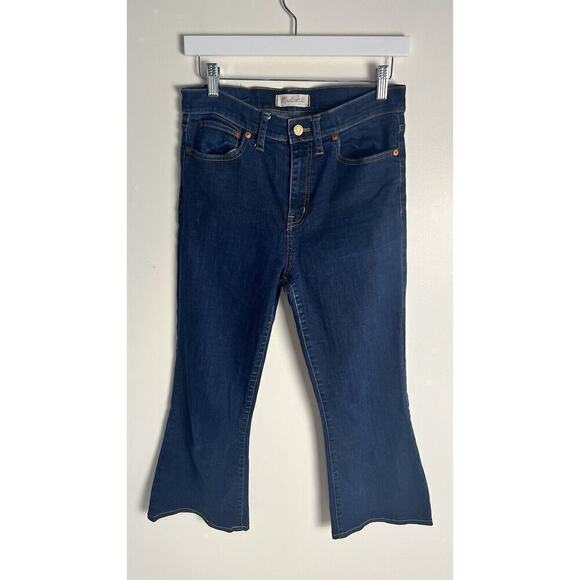 MADEWELL Flea Market Cropped Kick Jeans Dark Wash Stretch Denim Sz 28 - Picture 6 of 11